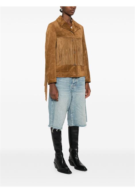 Brown fringed suede jacket Golden goose - women GOLDEN GOOSE | GWP02368P00216055678